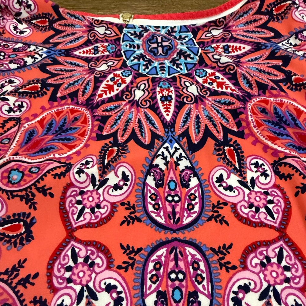 Eliza J Paisley Printed Shift Dress in Vibrant Colors - Picture 5 of 9